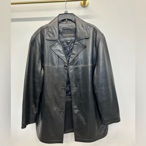 Marc New York Andrew Marc Black Leather Coat – Men’s Size L
